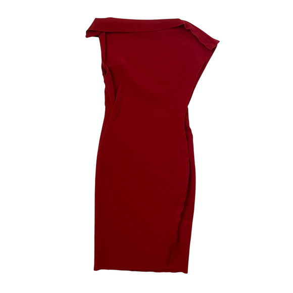 NWT Lanvin Bateau Neckline Midi Sheath Dress - Red - Size 38 EU/6 US - Picture 5 of 9